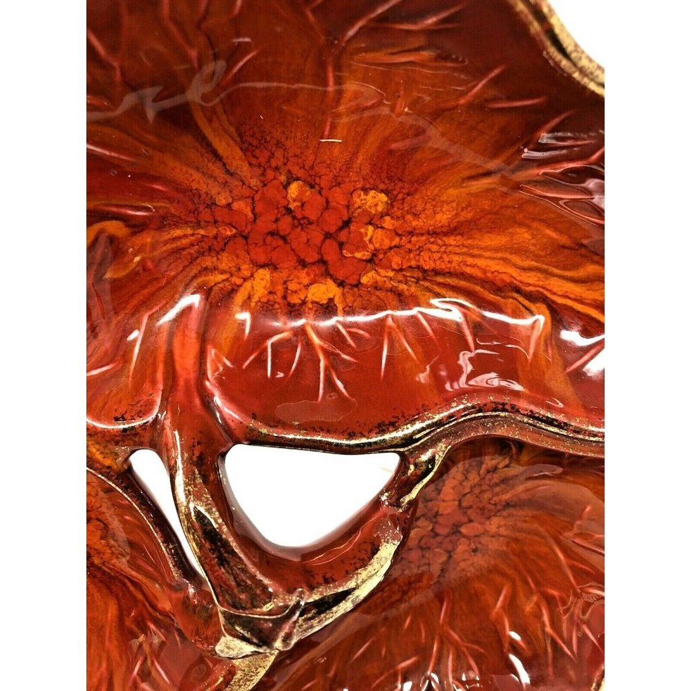 California Original Pottery Centerpiece Relish Tray 895 Burnt Orange Mid Century - Picture 5 of 6